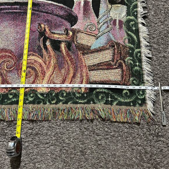 Vintage Harry Potter Tapestry Blanket 2000 Woven Throw Potions y2k Rare 54x41 - Picture 3 of 12